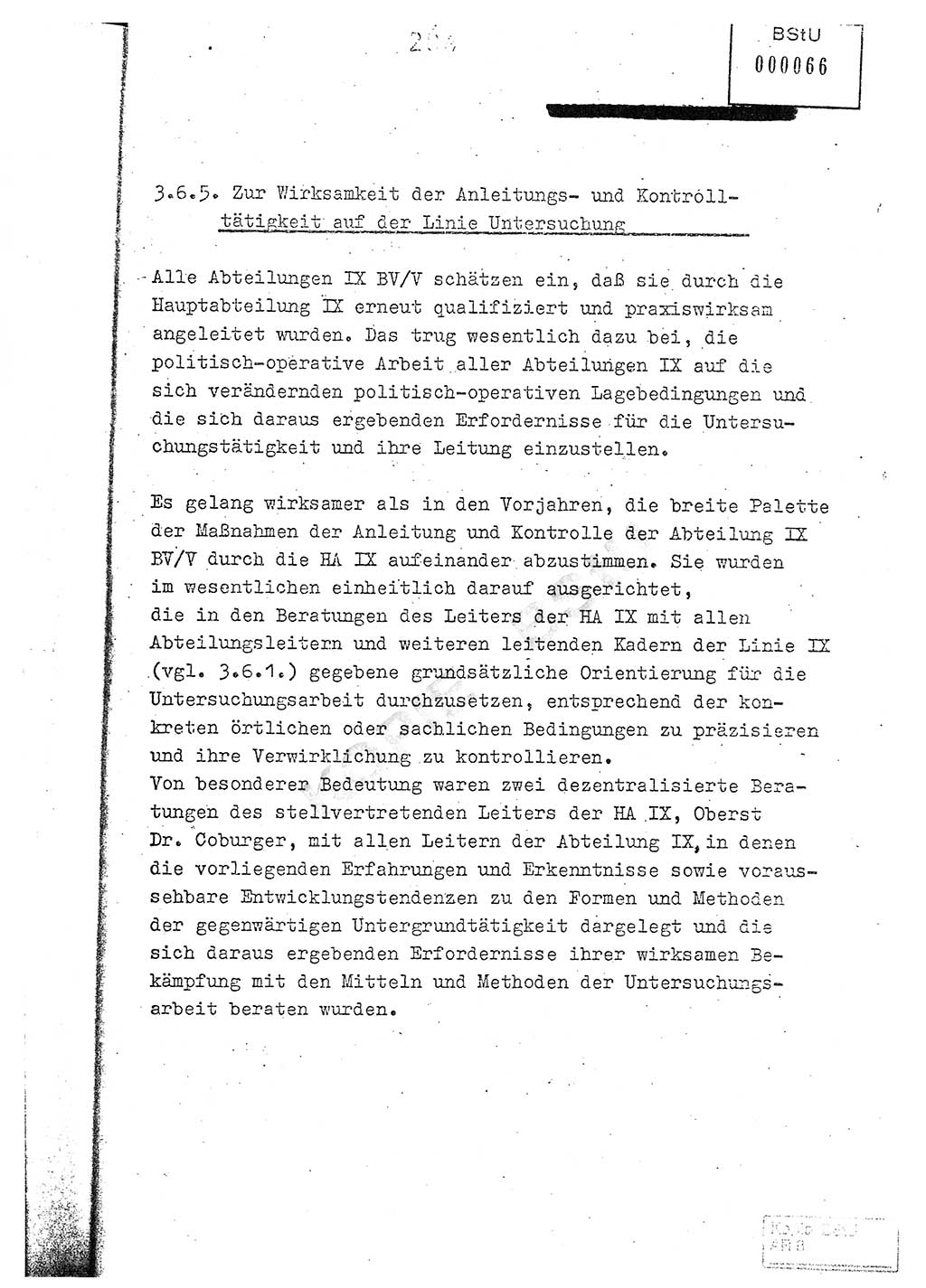 Jahresbericht der Hauptabteilung (HA) Ⅸ 1976, Analyse über die Entwicklung und die Wirksamkeit der politisch-operativen Arbeit der Linie Ⅸ im Jahre 1976, Ministerium für Staatssicherheit (MfS) der Deutschen Demokratischen Republik (DDR), Hauptabteilung Ⅸ, Berlin 1977, Seite 204 (Anal. MfS DDR HA Ⅸ /76 1977, S. 204)