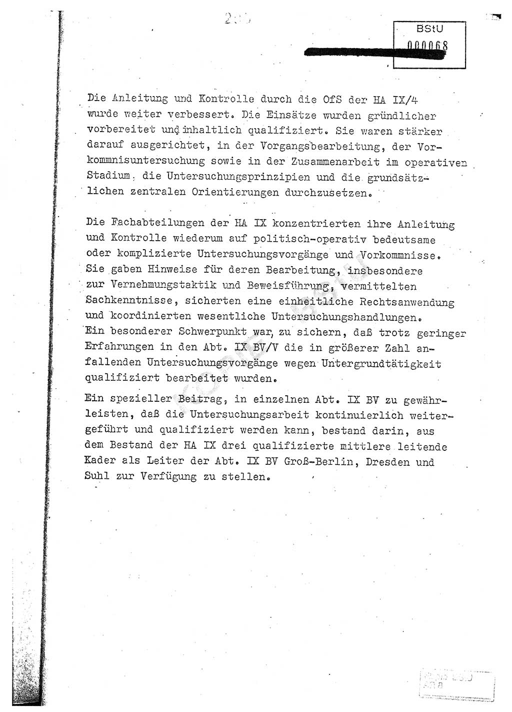 Jahresbericht der Hauptabteilung (HA) Ⅸ 1976, Analyse über die Entwicklung und die Wirksamkeit der politisch-operativen Arbeit der Linie Ⅸ im Jahre 1976, Ministerium für Staatssicherheit (MfS) der Deutschen Demokratischen Republik (DDR), Hauptabteilung Ⅸ, Berlin 1977, Seite 206 (Anal. MfS DDR HA Ⅸ /76 1977, S. 206)