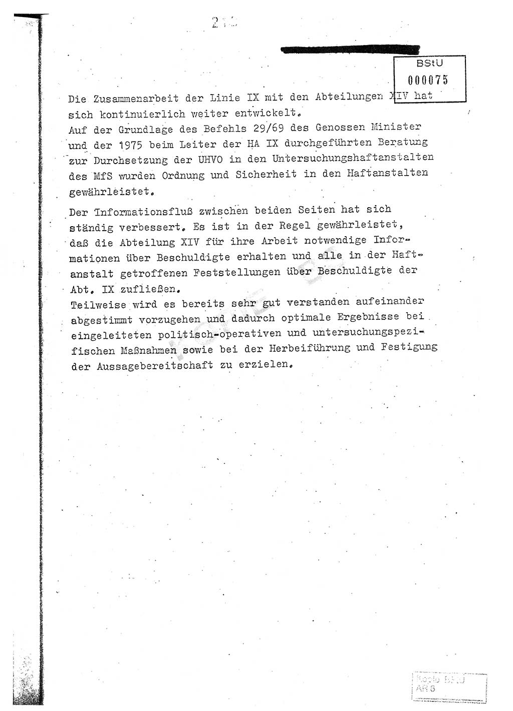 Jahresbericht der Hauptabteilung (HA) Ⅸ 1976, Analyse über die Entwicklung und die Wirksamkeit der politisch-operativen Arbeit der Linie Ⅸ im Jahre 1976, Ministerium für Staatssicherheit (MfS) der Deutschen Demokratischen Republik (DDR), Hauptabteilung Ⅸ, Berlin 1977, Seite 213 (Anal. MfS DDR HA Ⅸ /76 1977, S. 213)