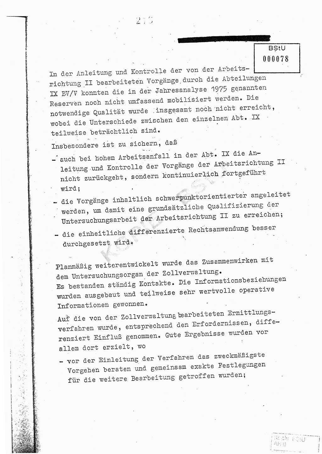 Jahresbericht der Hauptabteilung (HA) Ⅸ 1976, Analyse über die Entwicklung und die Wirksamkeit der politisch-operativen Arbeit der Linie Ⅸ im Jahre 1976, Ministerium für Staatssicherheit (MfS) der Deutschen Demokratischen Republik (DDR), Hauptabteilung Ⅸ, Berlin 1977, Seite 216 (Anal. MfS DDR HA Ⅸ /76 1977, S. 216)