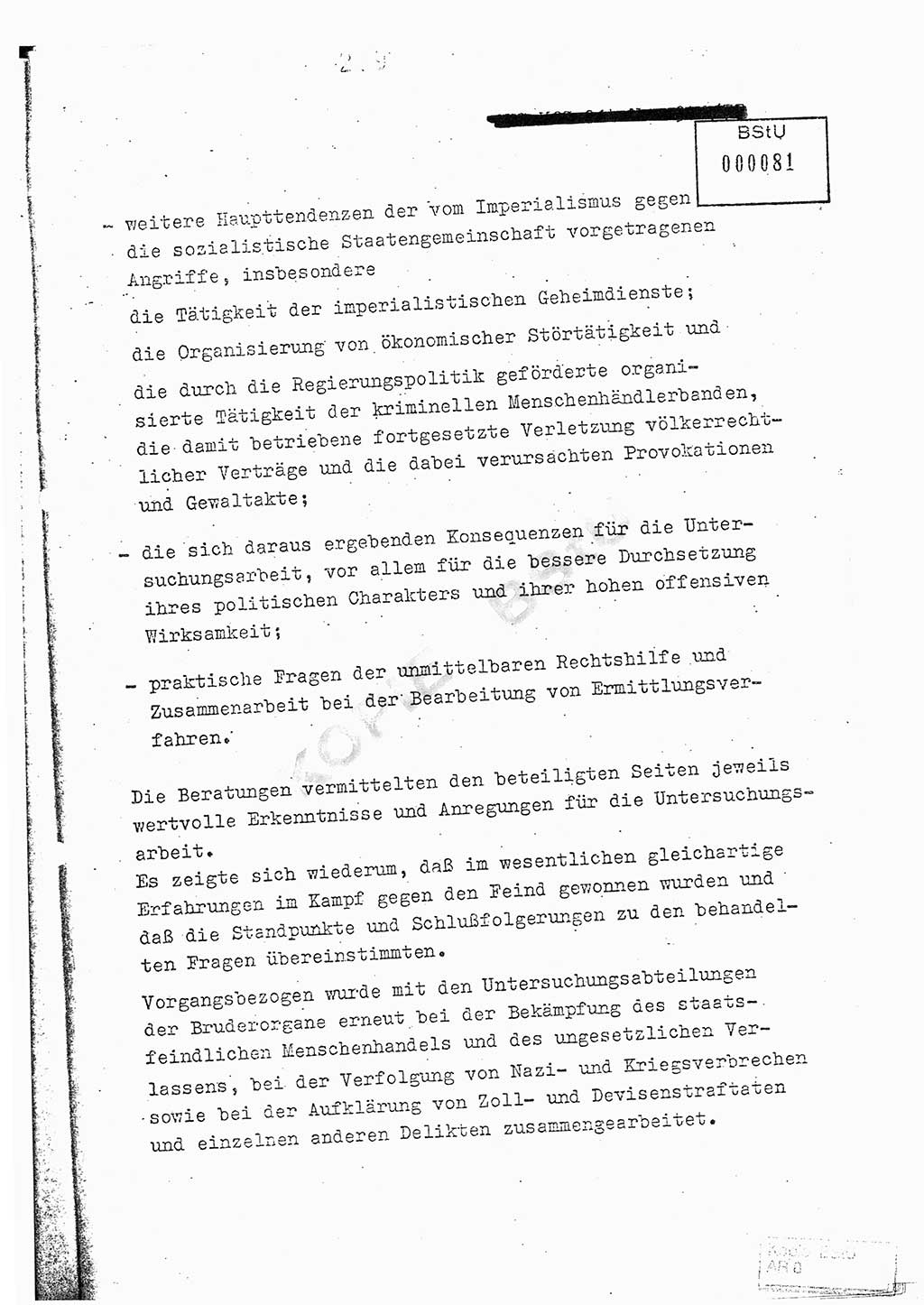 Jahresbericht der Hauptabteilung (HA) Ⅸ 1976, Analyse über die Entwicklung und die Wirksamkeit der politisch-operativen Arbeit der Linie Ⅸ im Jahre 1976, Ministerium für Staatssicherheit (MfS) der Deutschen Demokratischen Republik (DDR), Hauptabteilung Ⅸ, Berlin 1977, Seite 219 (Anal. MfS DDR HA Ⅸ /76 1977, S. 219)