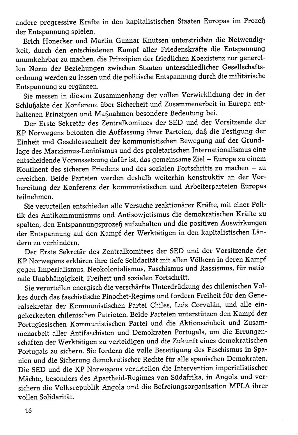 Dokumente der Sozialistischen Einheitspartei Deutschlands (SED) [Deutsche Demokratische Republik (DDR)] 1976-1977, Seite 16 (Dok. SED DDR 1976-1977, S. 16)