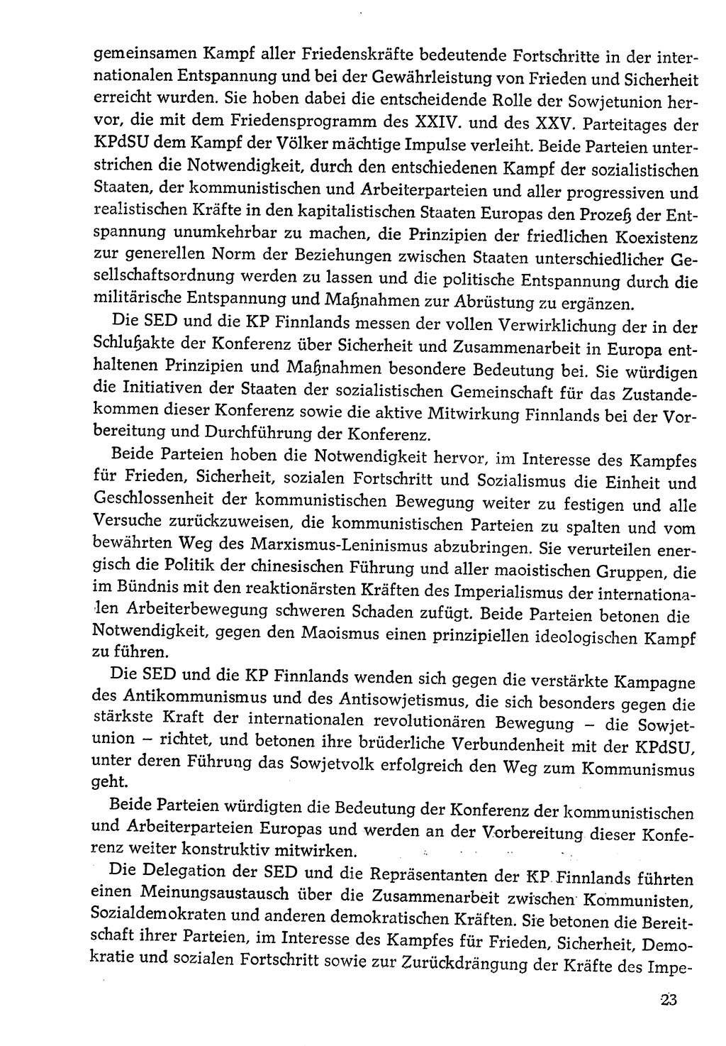 Dokumente der Sozialistischen Einheitspartei Deutschlands (SED) [Deutsche Demokratische Republik (DDR)] 1976-1977, Seite 23 (Dok. SED DDR 1976-1977, S. 23)