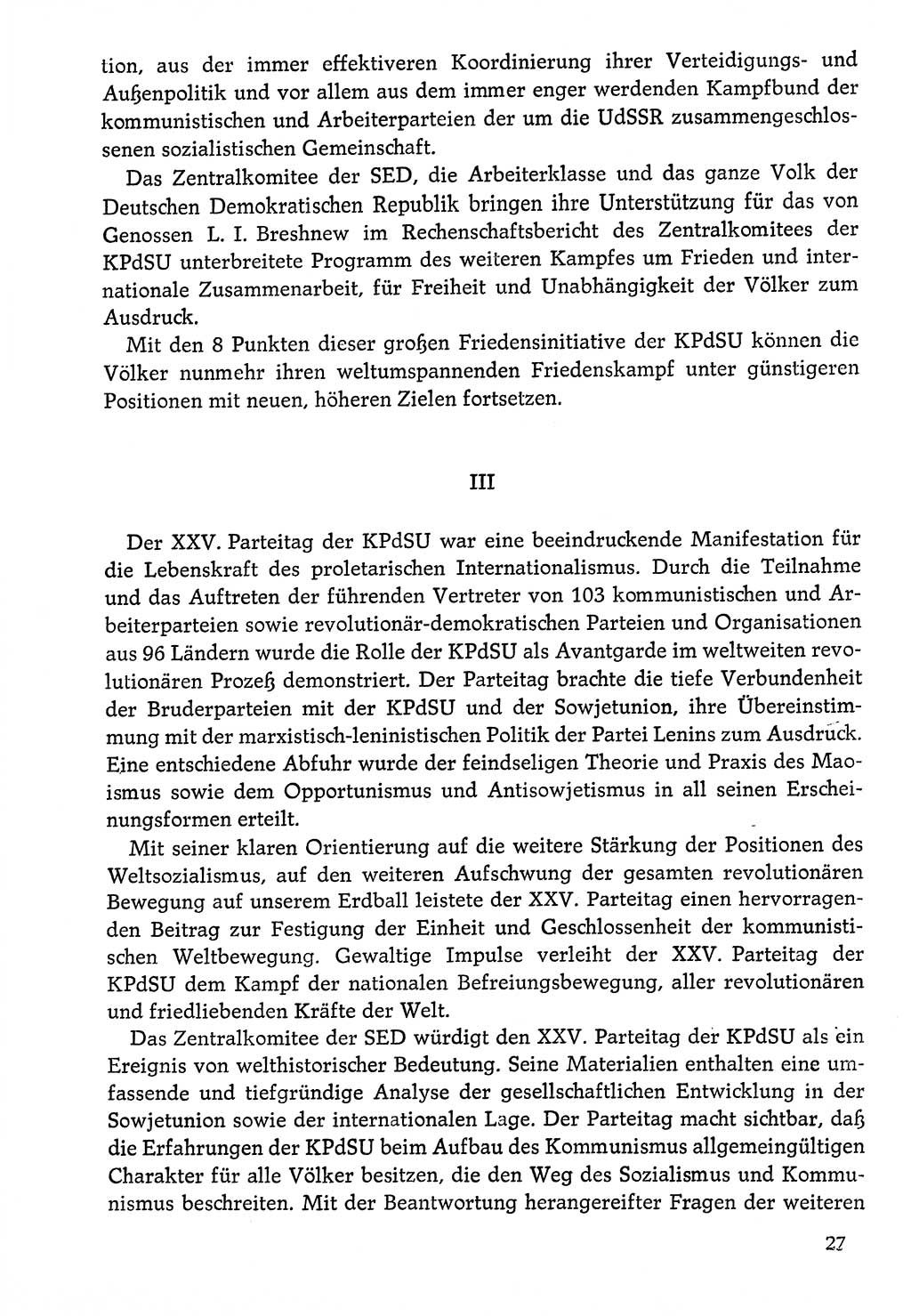 Dokumente der Sozialistischen Einheitspartei Deutschlands (SED) [Deutsche Demokratische Republik (DDR)] 1976-1977, Seite 27 (Dok. SED DDR 1976-1977, S. 27)