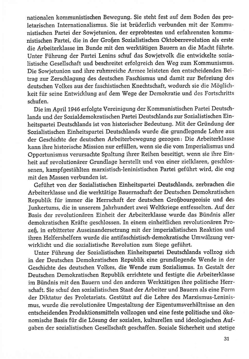 Dokumente der Sozialistischen Einheitspartei Deutschlands (SED) [Deutsche Demokratische Republik (DDR)] 1976-1977, Seite 31 (Dok. SED DDR 1976-1977, S. 31)