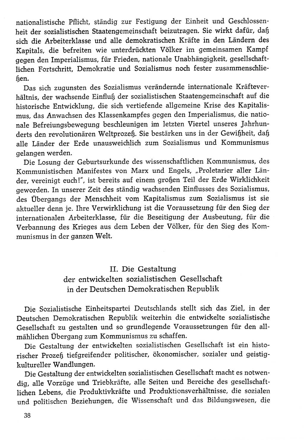 Dokumente der Sozialistischen Einheitspartei Deutschlands (SED) [Deutsche Demokratische Republik (DDR)] 1976-1977, Seite 38 (Dok. SED DDR 1976-1977, S. 38)