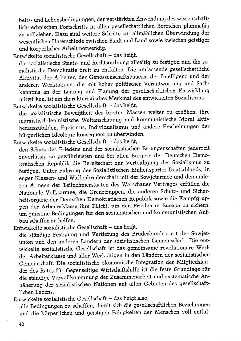 Dokumente der Sozialistischen Einheitspartei Deutschlands (SED) [Deutsche Demokratische Republik (DDR)] 1976-1977, Seite 40 (Dok. SED DDR 1976-1977, S. 40)