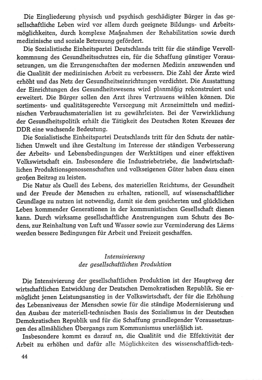 Dokumente der Sozialistischen Einheitspartei Deutschlands (SED) [Deutsche Demokratische Republik (DDR)] 1976-1977, Seite 44 (Dok. SED DDR 1976-1977, S. 44)