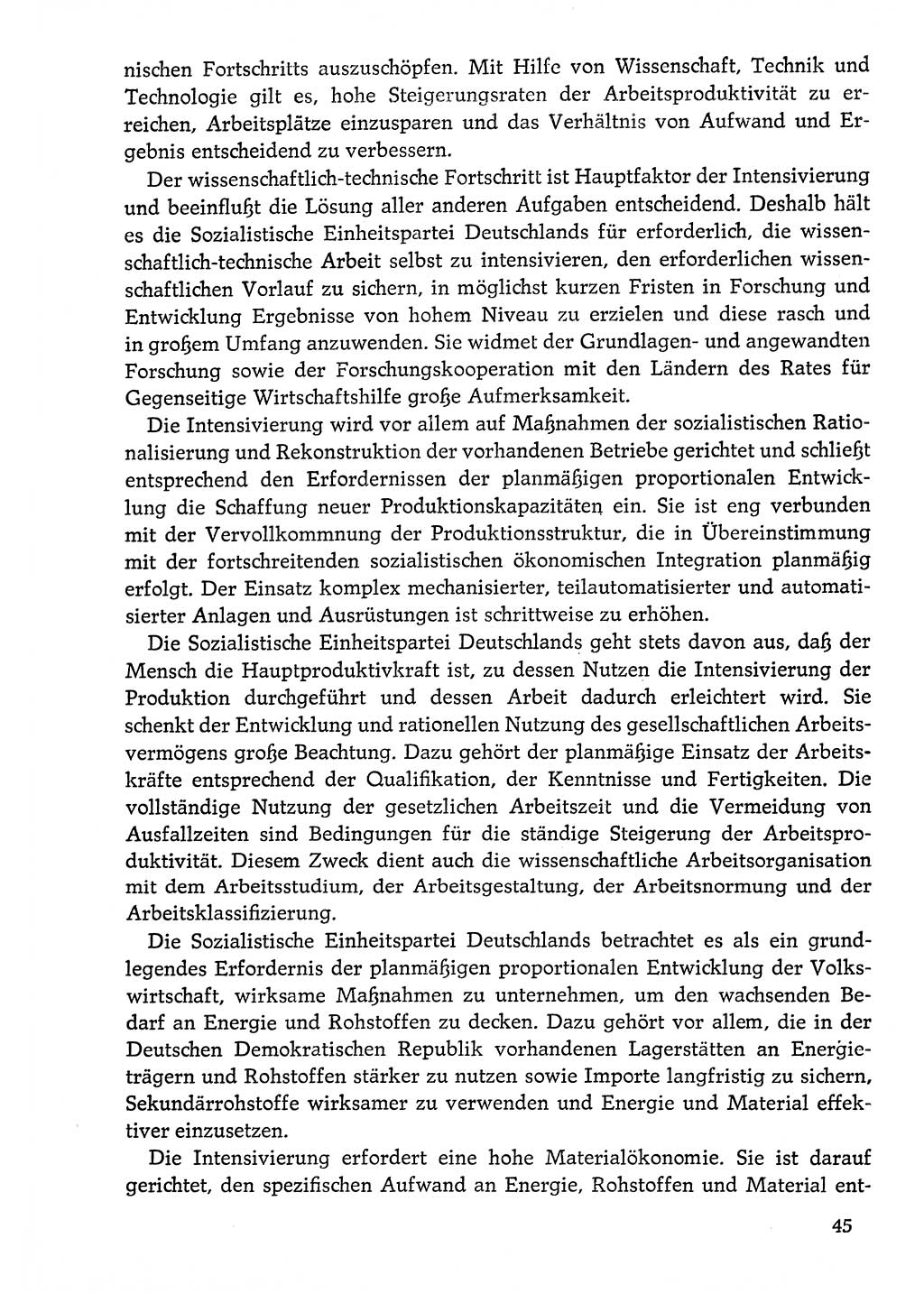 Dokumente der Sozialistischen Einheitspartei Deutschlands (SED) [Deutsche Demokratische Republik (DDR)] 1976-1977, Seite 45 (Dok. SED DDR 1976-1977, S. 45)
