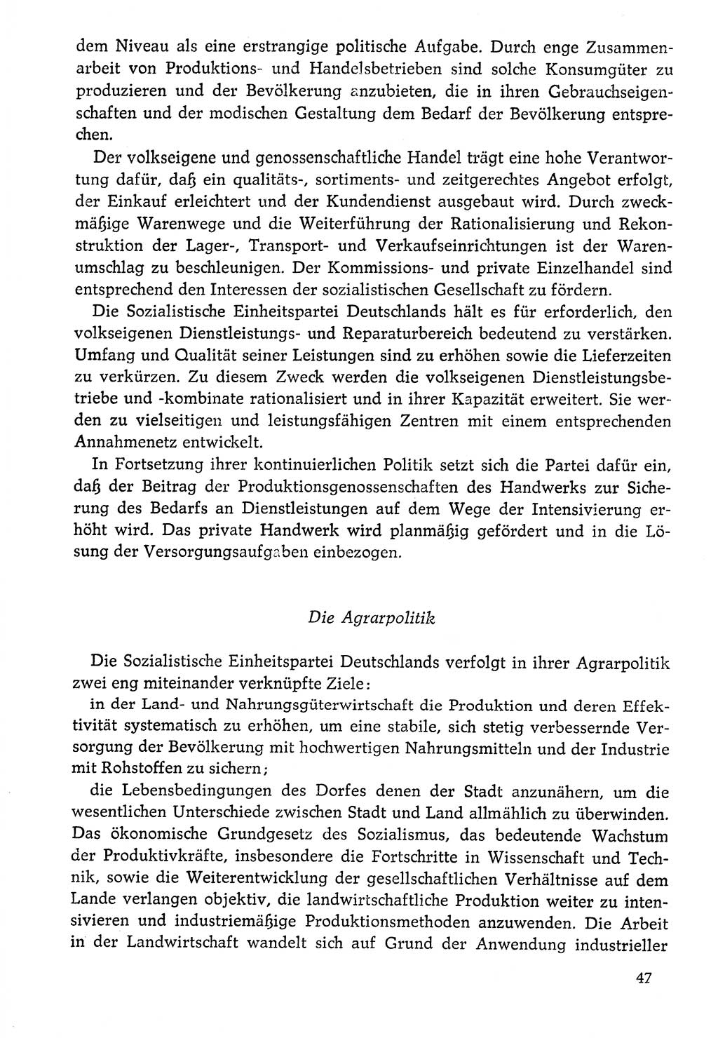 Dokumente der Sozialistischen Einheitspartei Deutschlands (SED) [Deutsche Demokratische Republik (DDR)] 1976-1977, Seite 47 (Dok. SED DDR 1976-1977, S. 47)