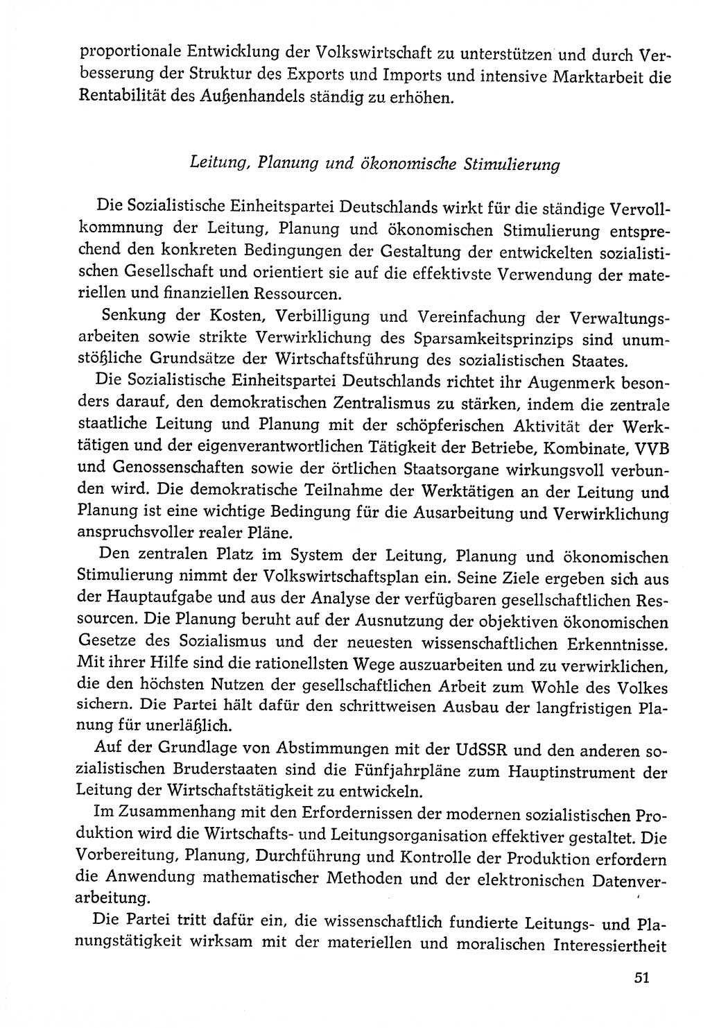 Dokumente der Sozialistischen Einheitspartei Deutschlands (SED) [Deutsche Demokratische Republik (DDR)] 1976-1977, Seite 51 (Dok. SED DDR 1976-1977, S. 51)