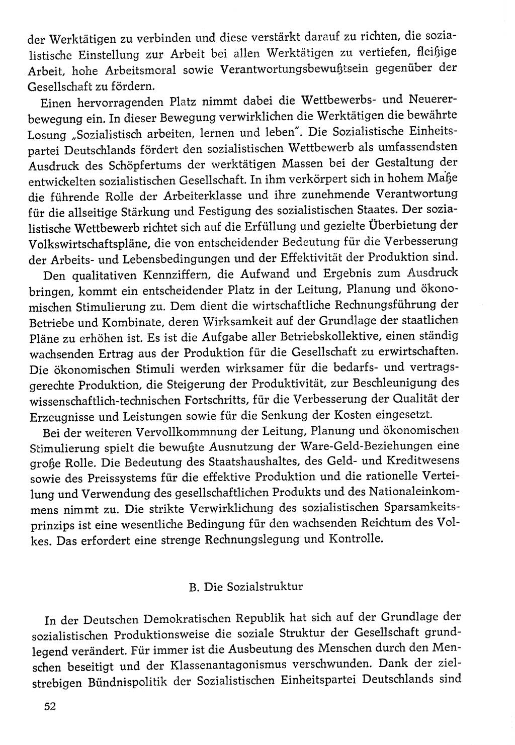 Dokumente der Sozialistischen Einheitspartei Deutschlands (SED) [Deutsche Demokratische Republik (DDR)] 1976-1977, Seite 52 (Dok. SED DDR 1976-1977, S. 52)