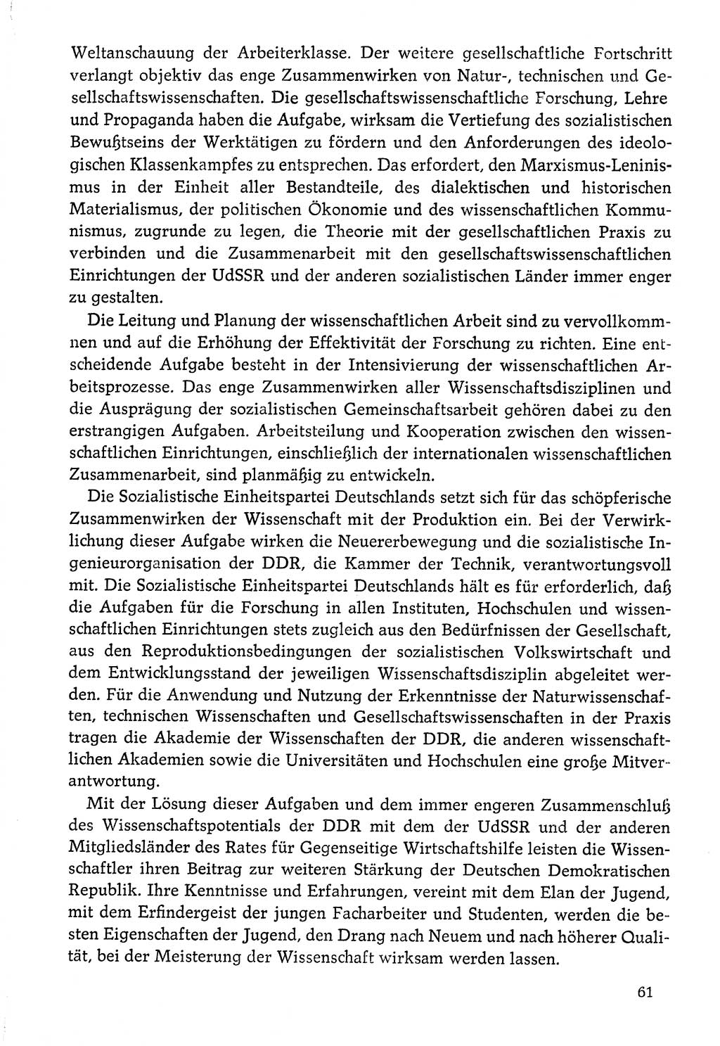 Dokumente der Sozialistischen Einheitspartei Deutschlands (SED) [Deutsche Demokratische Republik (DDR)] 1976-1977, Seite 61 (Dok. SED DDR 1976-1977, S. 61)