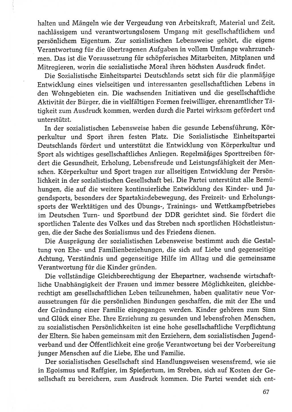 Dokumente der Sozialistischen Einheitspartei Deutschlands (SED) [Deutsche Demokratische Republik (DDR)] 1976-1977, Seite 67 (Dok. SED DDR 1976-1977, S. 67)