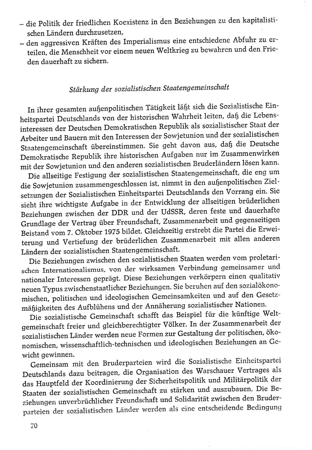 Dokumente der Sozialistischen Einheitspartei Deutschlands (SED) [Deutsche Demokratische Republik (DDR)] 1976-1977, Seite 70 (Dok. SED DDR 1976-1977, S. 70)