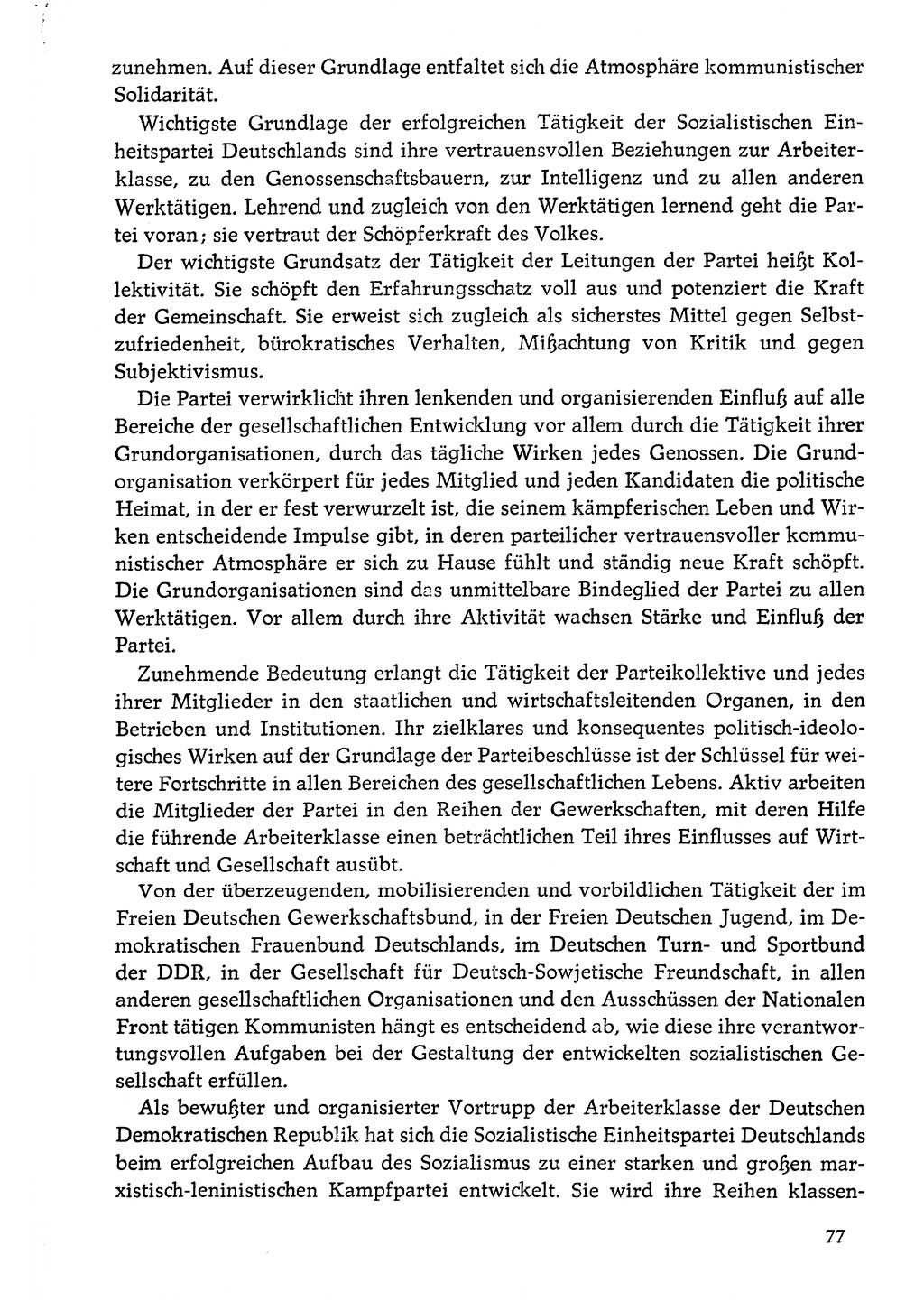 Dokumente der Sozialistischen Einheitspartei Deutschlands (SED) [Deutsche Demokratische Republik (DDR)] 1976-1977, Seite 77 (Dok. SED DDR 1976-1977, S. 77)