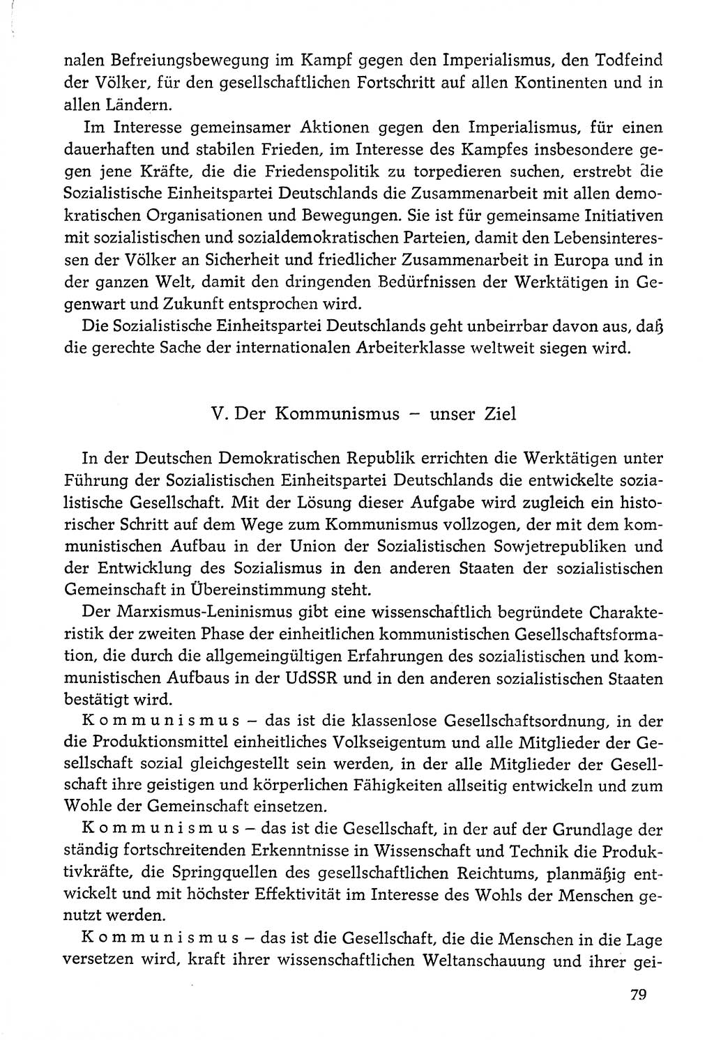 Dokumente der Sozialistischen Einheitspartei Deutschlands (SED) [Deutsche Demokratische Republik (DDR)] 1976-1977, Seite 79 (Dok. SED DDR 1976-1977, S. 79)