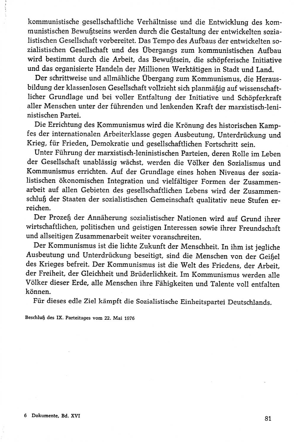 Dokumente der Sozialistischen Einheitspartei Deutschlands (SED) [Deutsche Demokratische Republik (DDR)] 1976-1977, Seite 81 (Dok. SED DDR 1976-1977, S. 81)