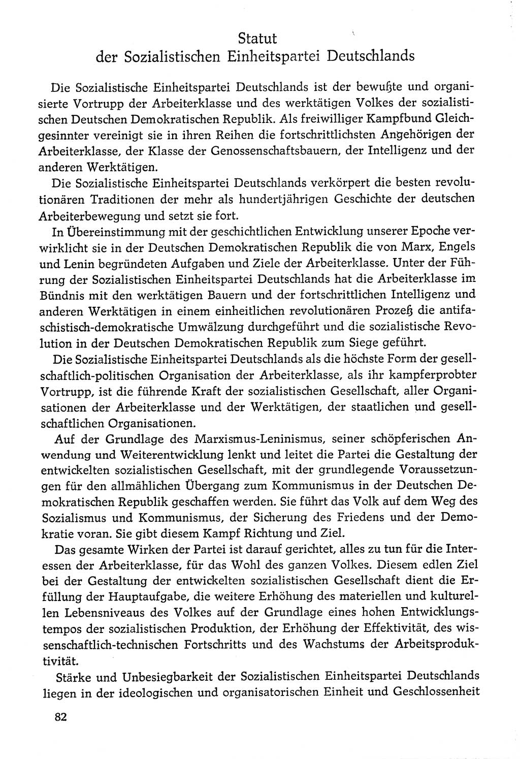 Dokumente der Sozialistischen Einheitspartei Deutschlands (SED) [Deutsche Demokratische Republik (DDR)] 1976-1977, Seite 82 (Dok. SED DDR 1976-1977, S. 82)