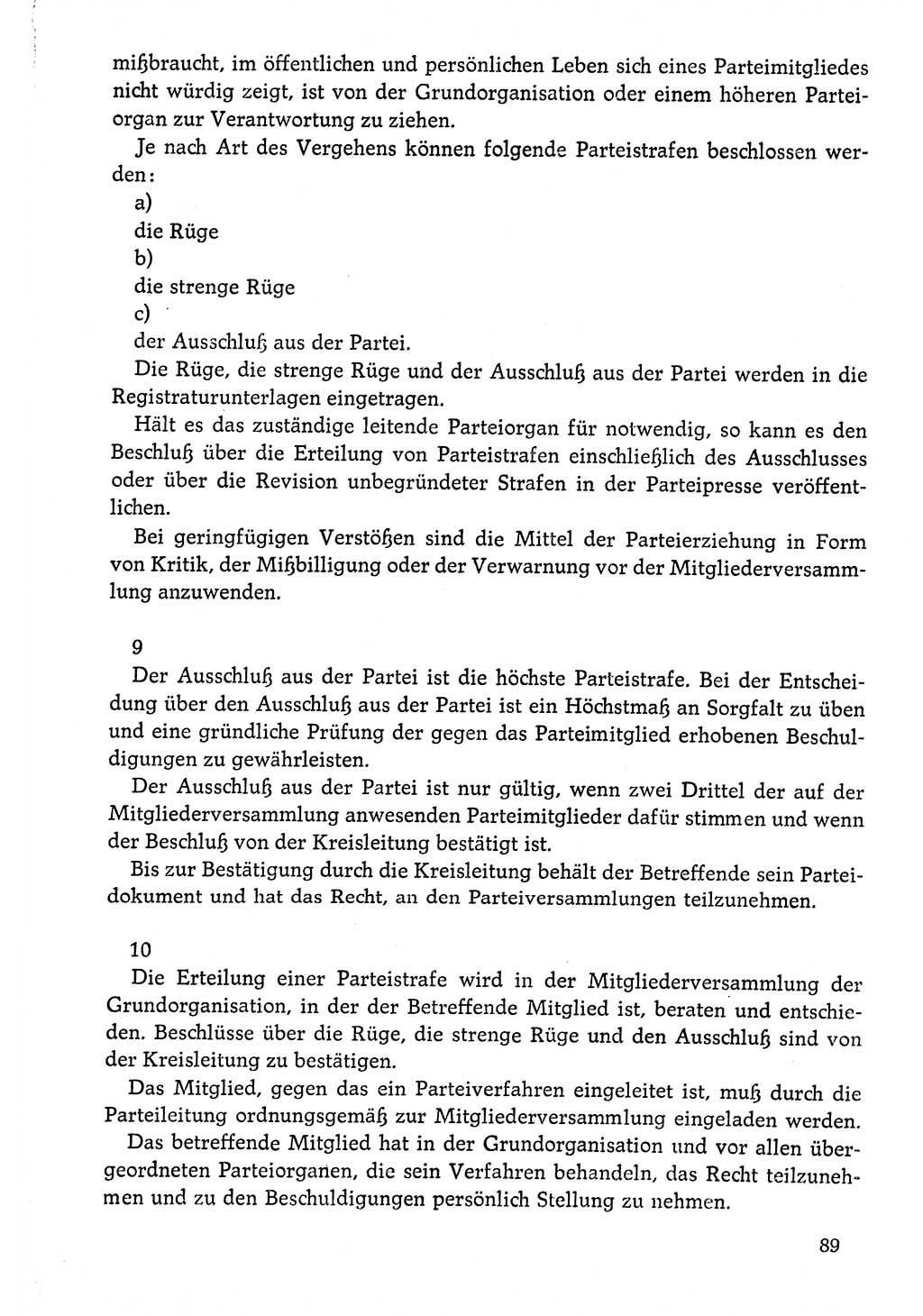 Dokumente der Sozialistischen Einheitspartei Deutschlands (SED) [Deutsche Demokratische Republik (DDR)] 1976-1977, Seite 89 (Dok. SED DDR 1976-1977, S. 89)