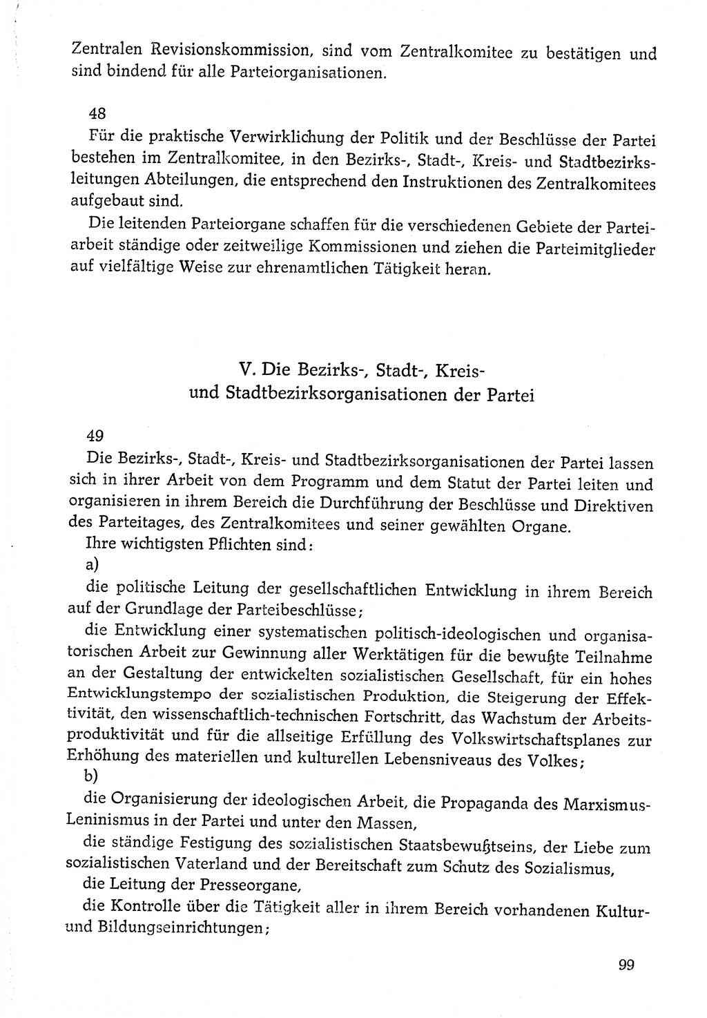 Dokumente der Sozialistischen Einheitspartei Deutschlands (SED) [Deutsche Demokratische Republik (DDR)] 1976-1977, Seite 99 (Dok. SED DDR 1976-1977, S. 99)