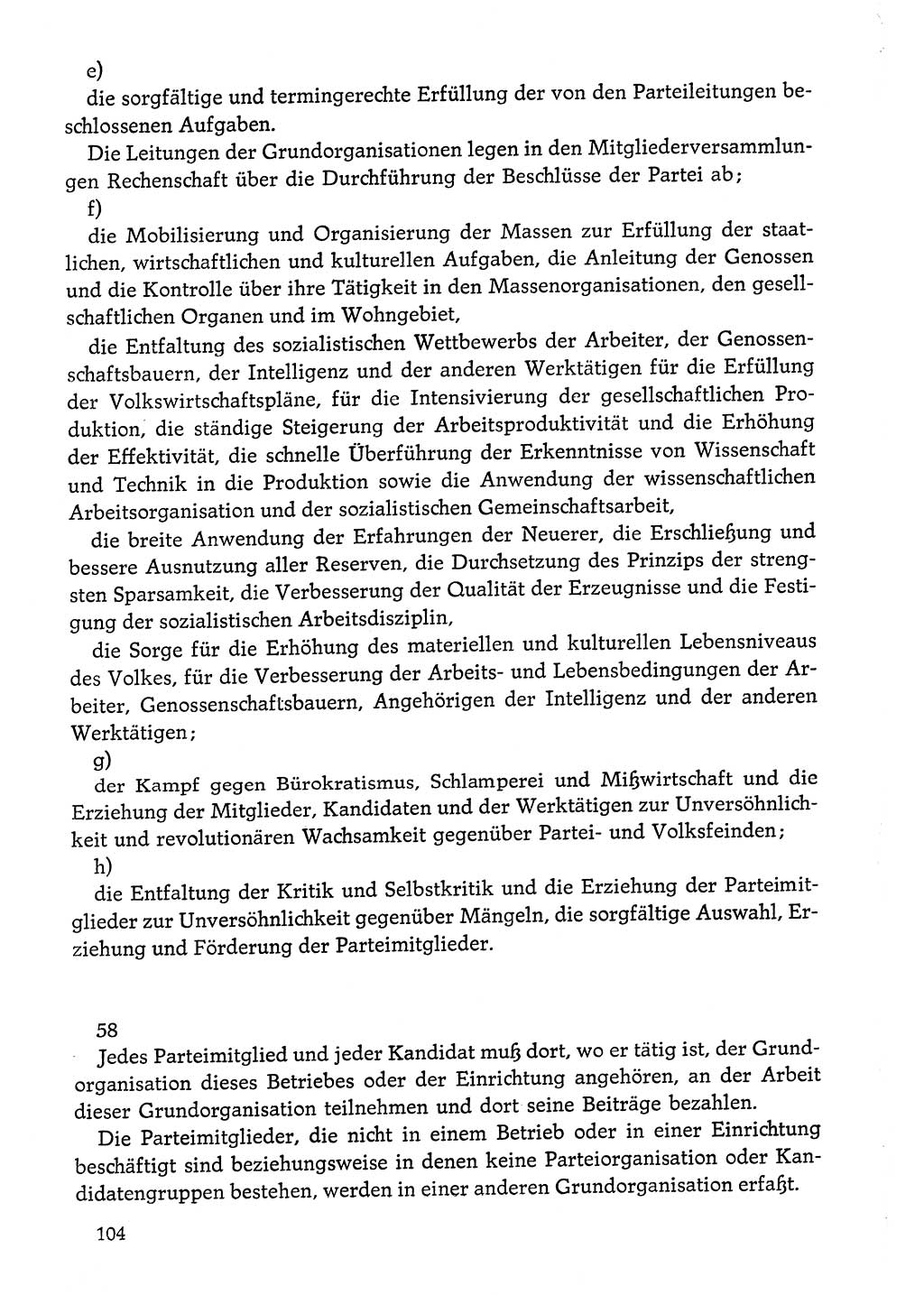 Dokumente der Sozialistischen Einheitspartei Deutschlands (SED) [Deutsche Demokratische Republik (DDR)] 1976-1977, Seite 104 (Dok. SED DDR 1976-1977, S. 104)