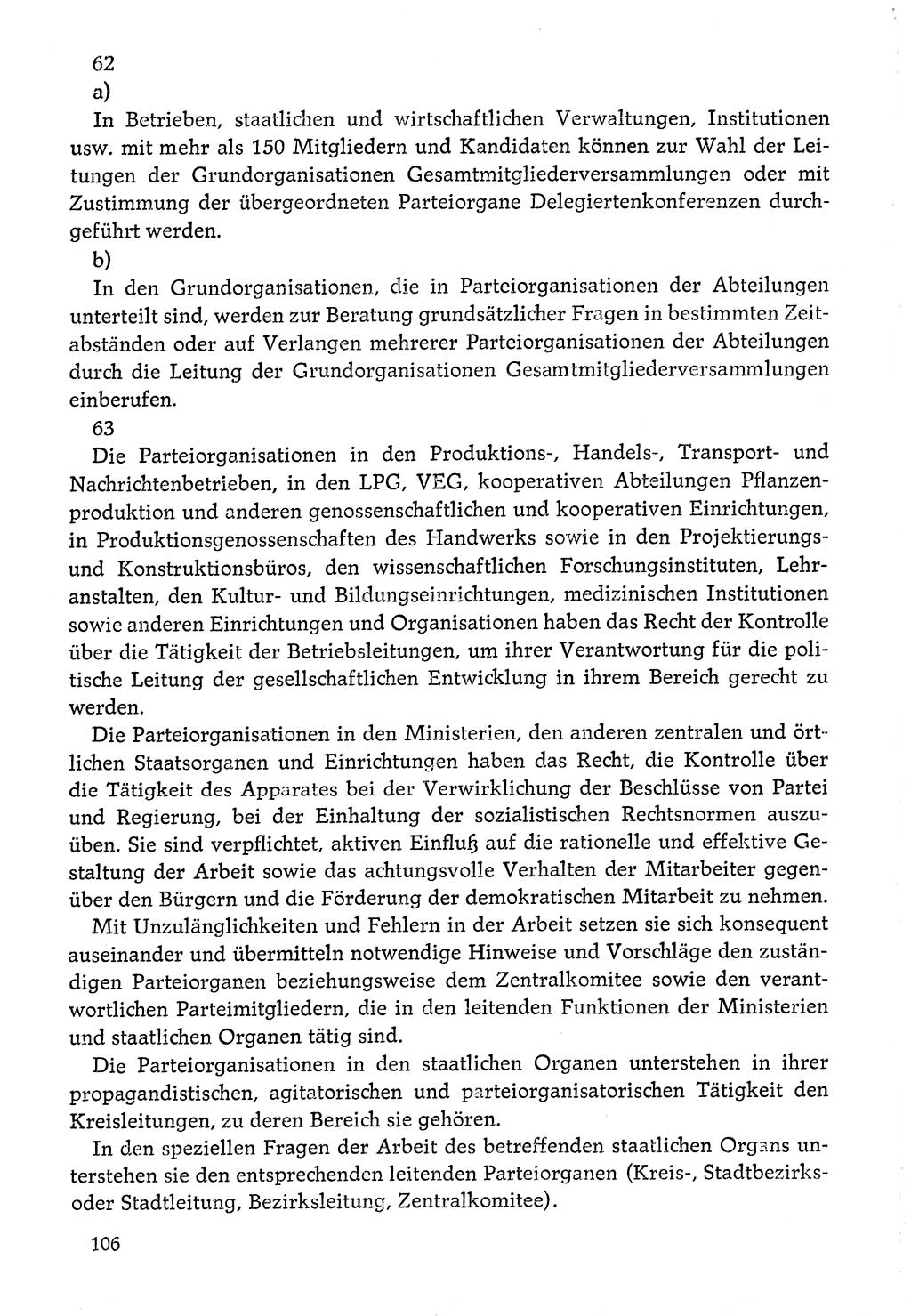 Dokumente der Sozialistischen Einheitspartei Deutschlands (SED) [Deutsche Demokratische Republik (DDR)] 1976-1977, Seite 106 (Dok. SED DDR 1976-1977, S. 106)