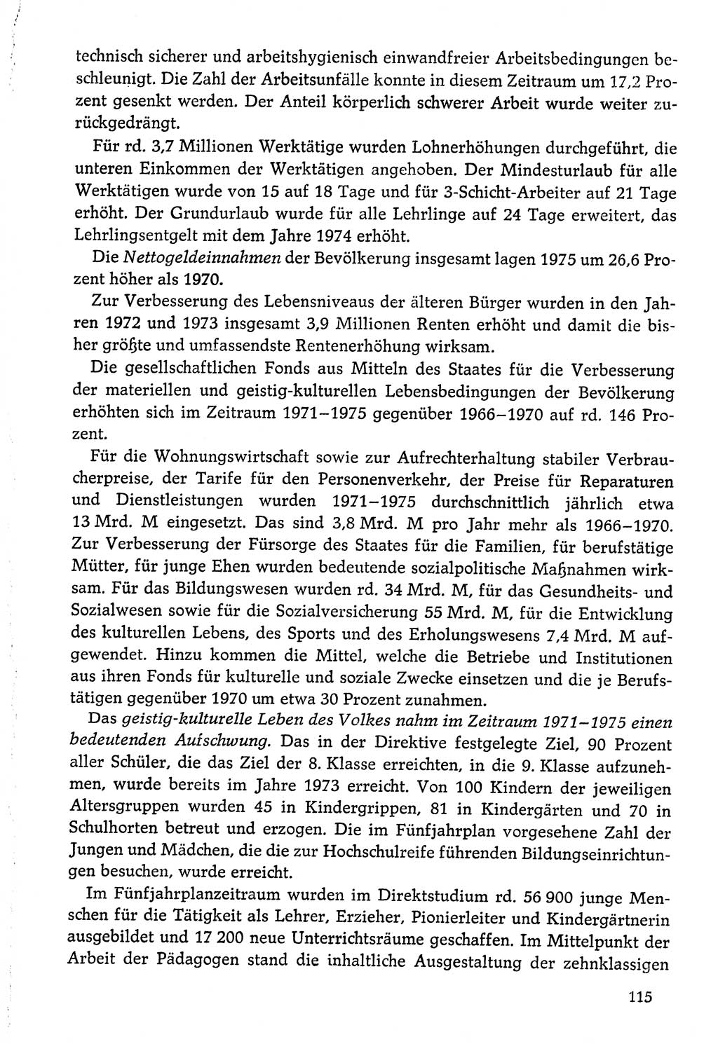 Dokumente der Sozialistischen Einheitspartei Deutschlands (SED) [Deutsche Demokratische Republik (DDR)] 1976-1977, Seite 115 (Dok. SED DDR 1976-1977, S. 115)