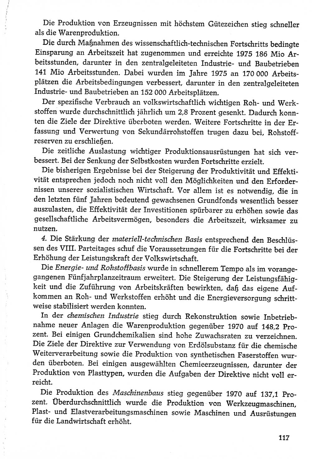 Dokumente der Sozialistischen Einheitspartei Deutschlands (SED) [Deutsche Demokratische Republik (DDR)] 1976-1977, Seite 117 (Dok. SED DDR 1976-1977, S. 117)