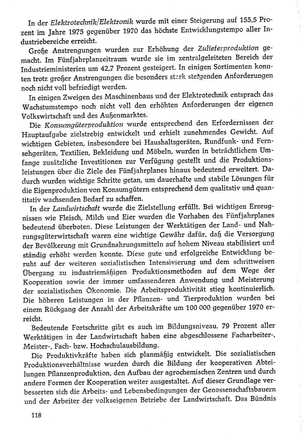 Dokumente der Sozialistischen Einheitspartei Deutschlands (SED) [Deutsche Demokratische Republik (DDR)] 1976-1977, Seite 118 (Dok. SED DDR 1976-1977, S. 118)