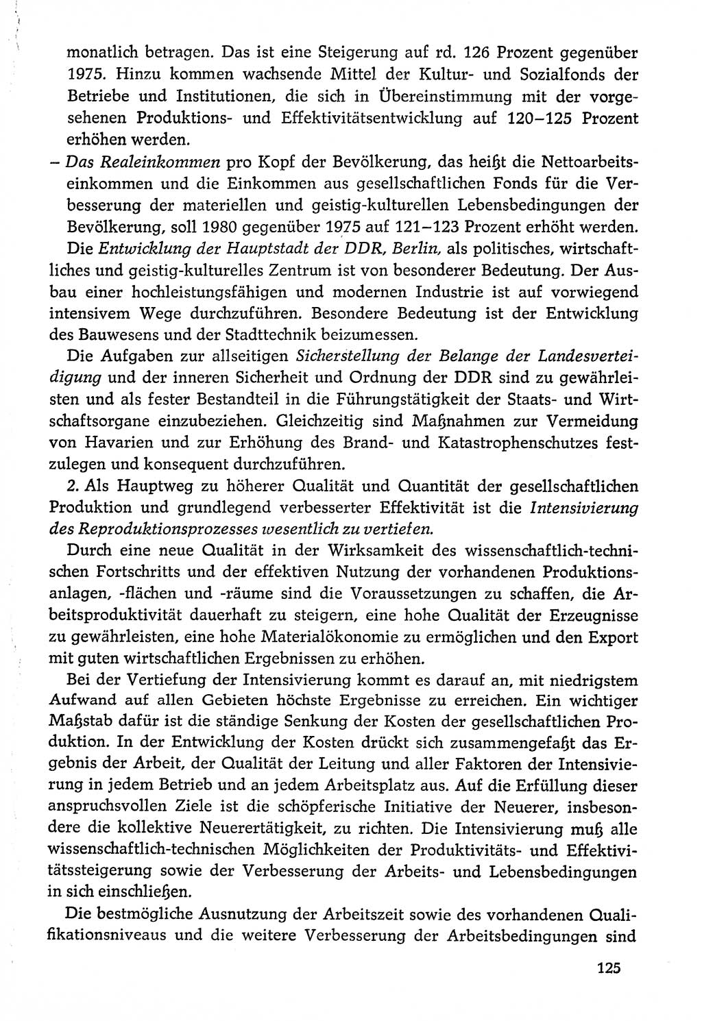 Dokumente der Sozialistischen Einheitspartei Deutschlands (SED) [Deutsche Demokratische Republik (DDR)] 1976-1977, Seite 125 (Dok. SED DDR 1976-1977, S. 125)