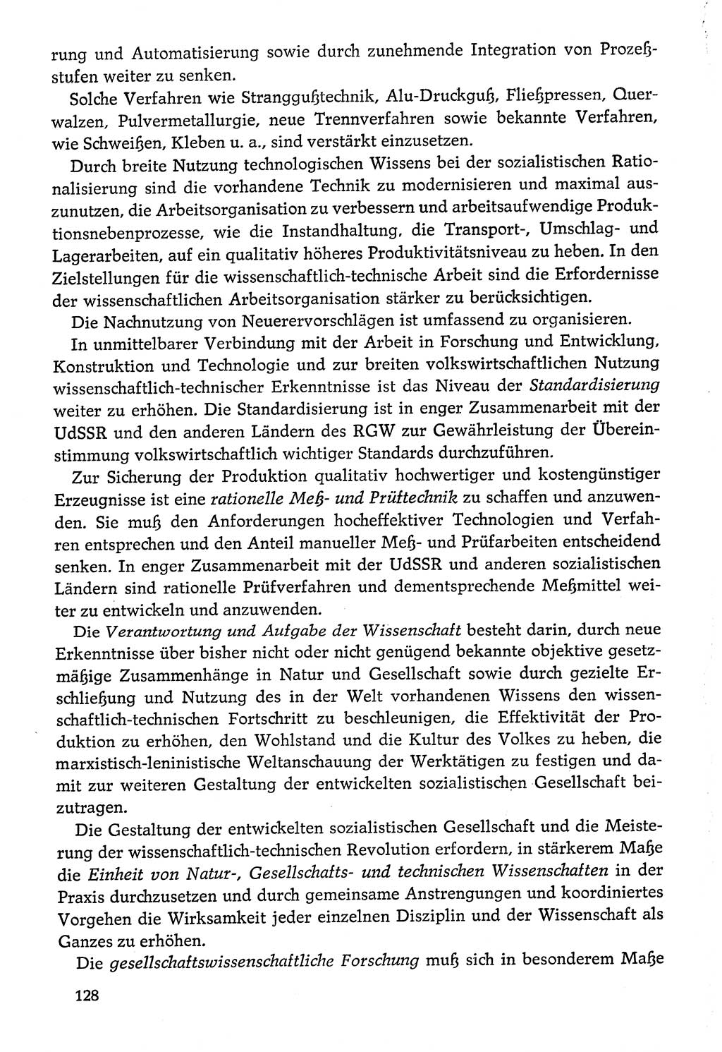 Dokumente der Sozialistischen Einheitspartei Deutschlands (SED) [Deutsche Demokratische Republik (DDR)] 1976-1977, Seite 128 (Dok. SED DDR 1976-1977, S. 128)