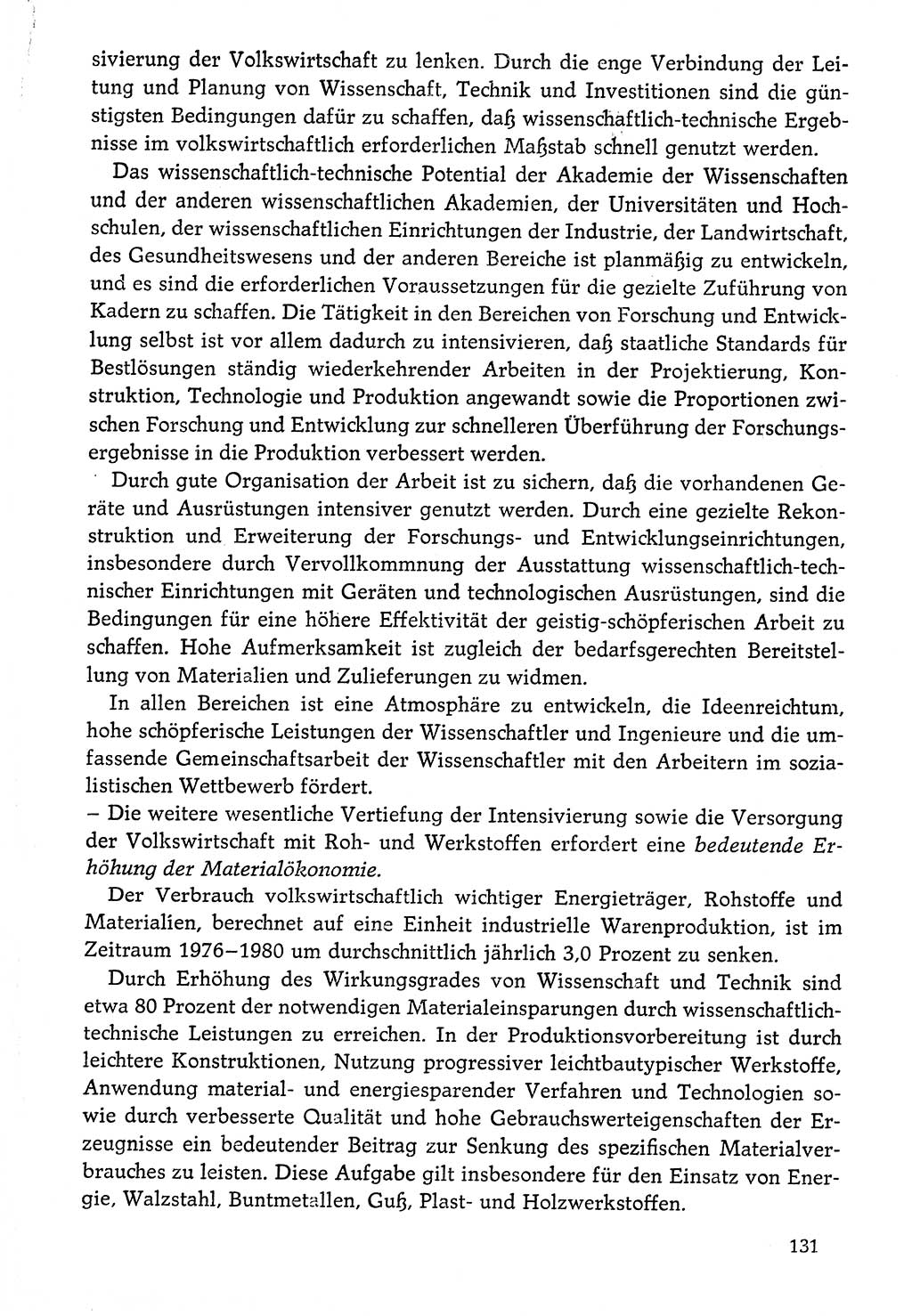 Dokumente der Sozialistischen Einheitspartei Deutschlands (SED) [Deutsche Demokratische Republik (DDR)] 1976-1977, Seite 131 (Dok. SED DDR 1976-1977, S. 131)