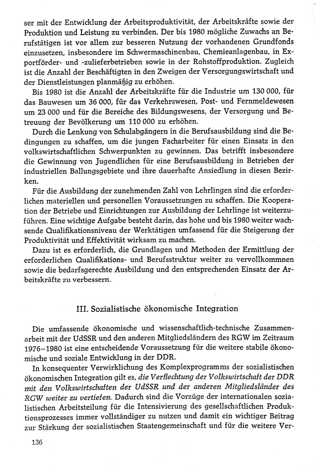 Dokumente der Sozialistischen Einheitspartei Deutschlands (SED) [Deutsche Demokratische Republik (DDR)] 1976-1977, Seite 136 (Dok. SED DDR 1976-1977, S. 136)