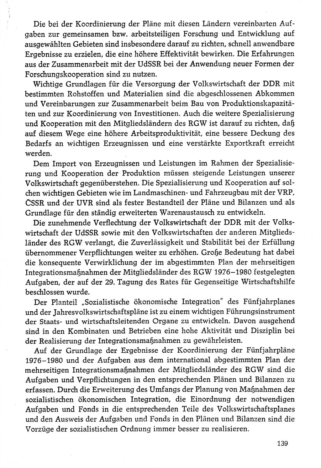 Dokumente der Sozialistischen Einheitspartei Deutschlands (SED) [Deutsche Demokratische Republik (DDR)] 1976-1977, Seite 139 (Dok. SED DDR 1976-1977, S. 139)
