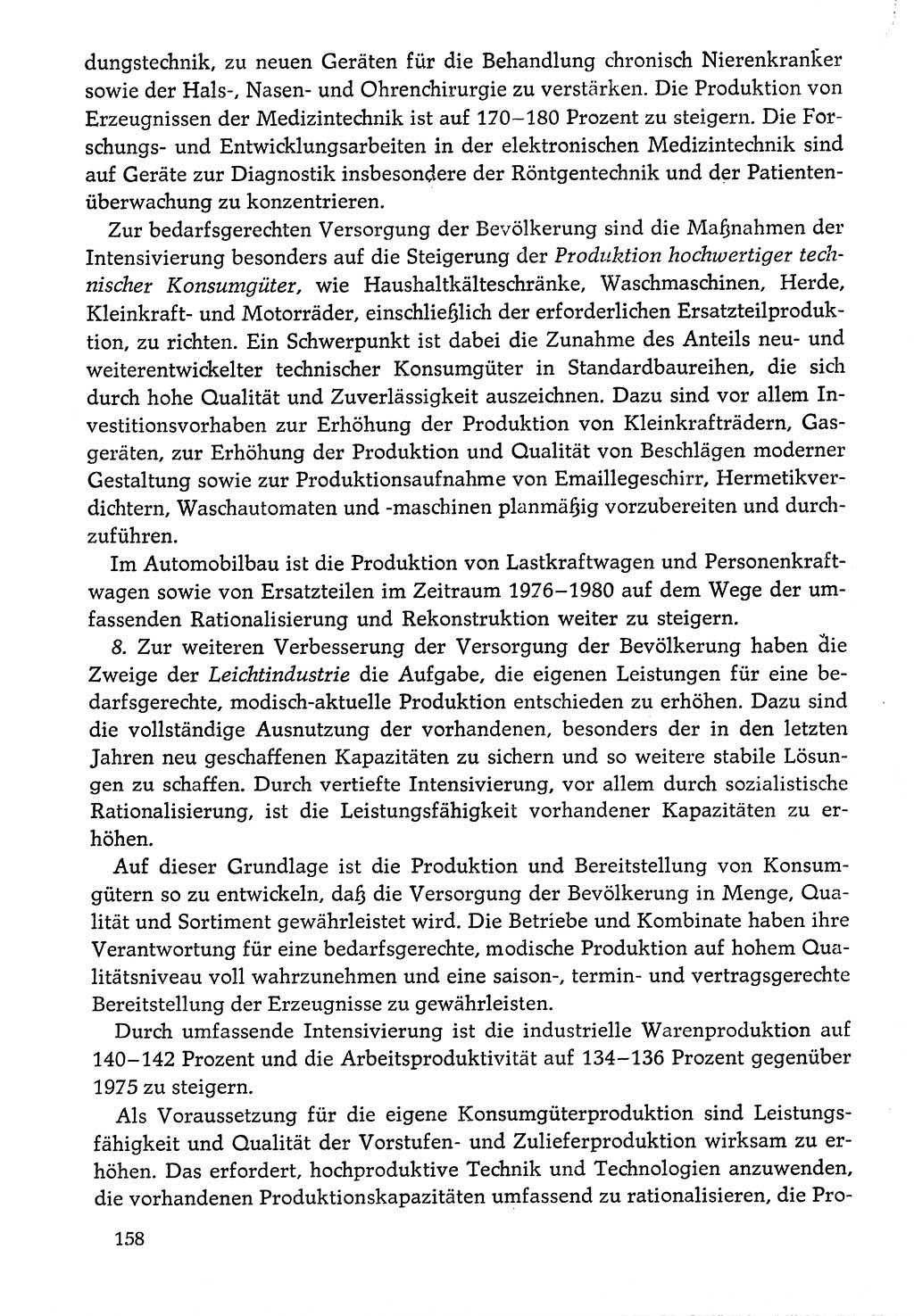 Dokumente der Sozialistischen Einheitspartei Deutschlands (SED) [Deutsche Demokratische Republik (DDR)] 1976-1977, Seite 158 (Dok. SED DDR 1976-1977, S. 158)