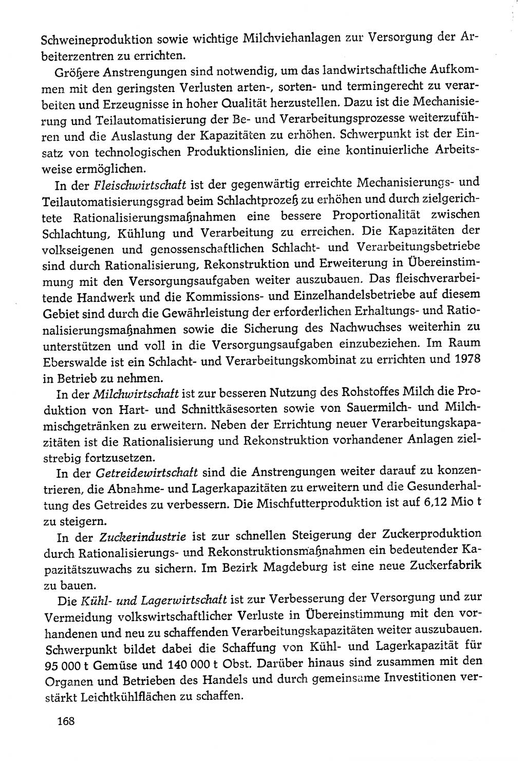 Dokumente der Sozialistischen Einheitspartei Deutschlands (SED) [Deutsche Demokratische Republik (DDR)] 1976-1977, Seite 168 (Dok. SED DDR 1976-1977, S. 168)