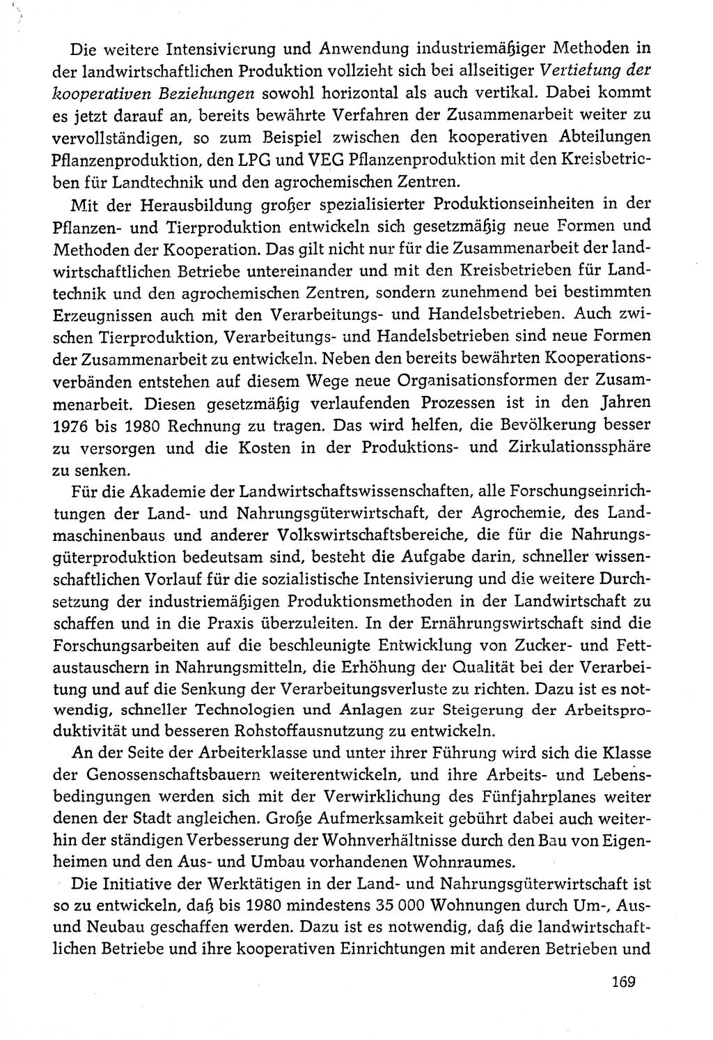 Dokumente der Sozialistischen Einheitspartei Deutschlands (SED) [Deutsche Demokratische Republik (DDR)] 1976-1977, Seite 169 (Dok. SED DDR 1976-1977, S. 169)