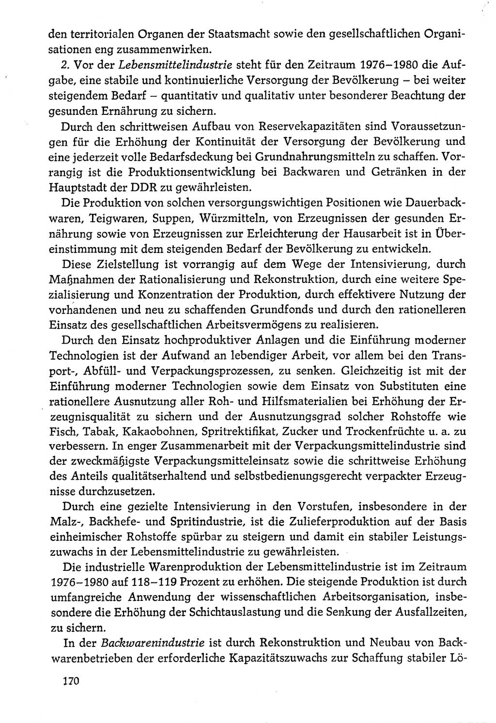 Dokumente der Sozialistischen Einheitspartei Deutschlands (SED) [Deutsche Demokratische Republik (DDR)] 1976-1977, Seite 170 (Dok. SED DDR 1976-1977, S. 170)