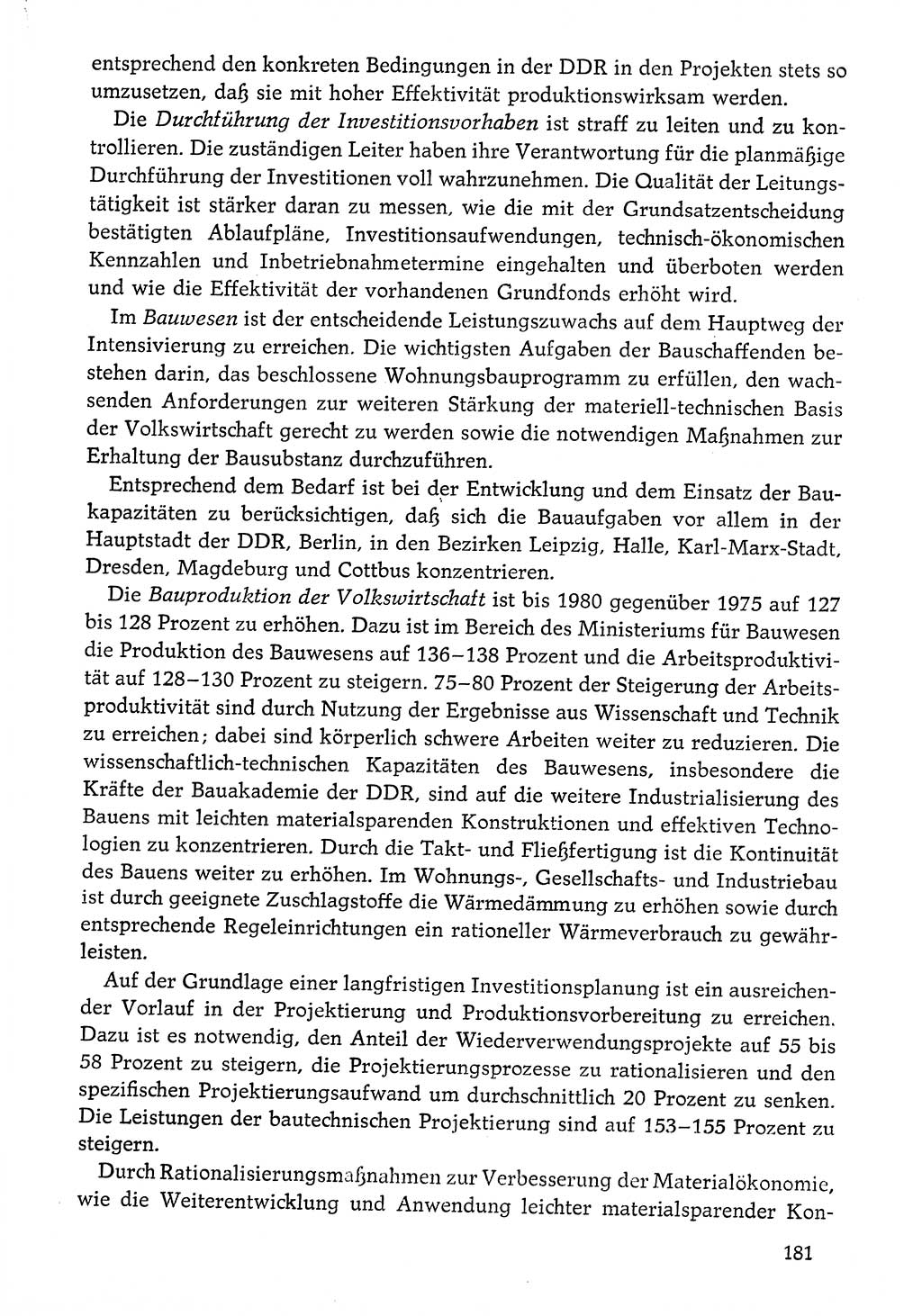 Dokumente der Sozialistischen Einheitspartei Deutschlands (SED) [Deutsche Demokratische Republik (DDR)] 1976-1977, Seite 181 (Dok. SED DDR 1976-1977, S. 181)