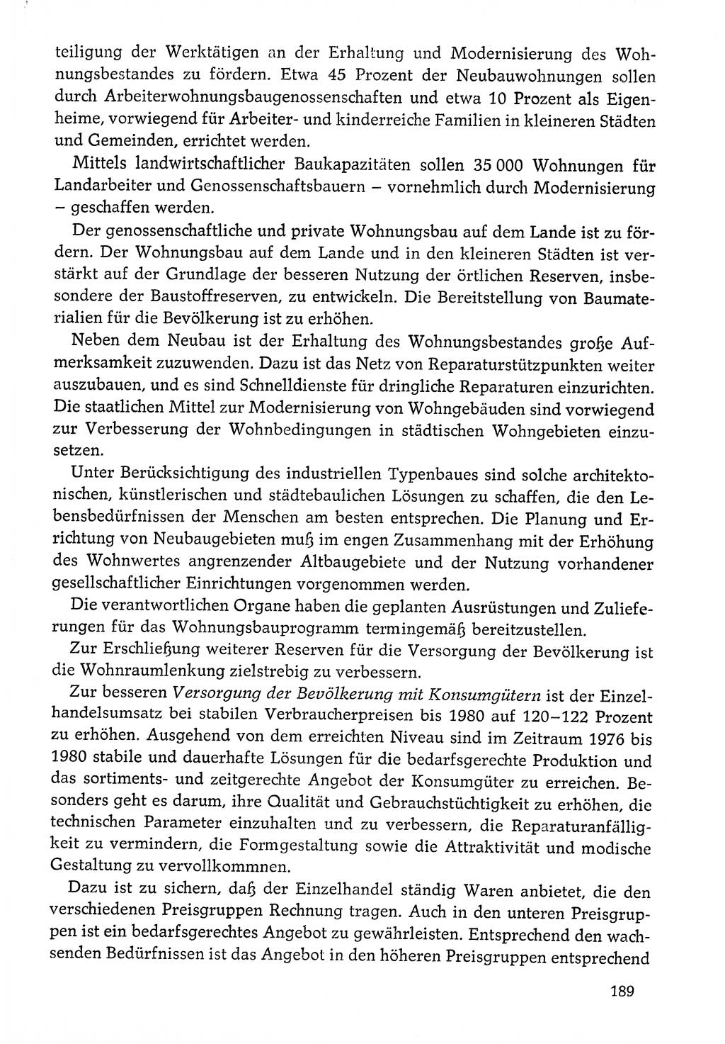 Dokumente der Sozialistischen Einheitspartei Deutschlands (SED) [Deutsche Demokratische Republik (DDR)] 1976-1977, Seite 189 (Dok. SED DDR 1976-1977, S. 189)
