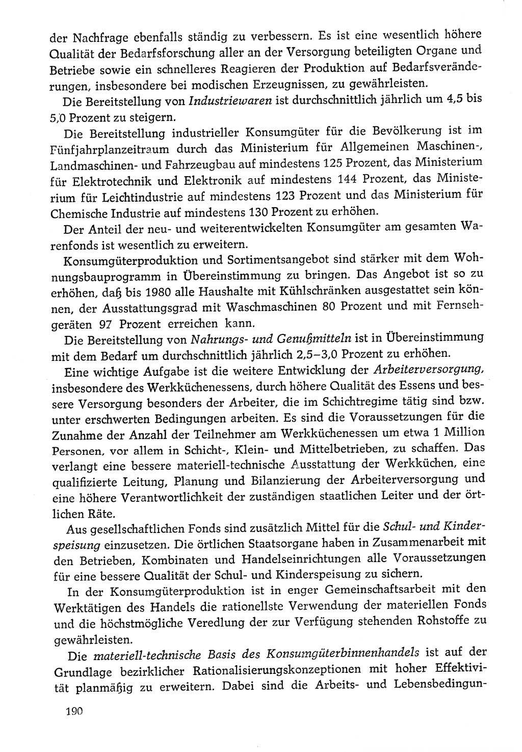 Dokumente der Sozialistischen Einheitspartei Deutschlands (SED) [Deutsche Demokratische Republik (DDR)] 1976-1977, Seite 190 (Dok. SED DDR 1976-1977, S. 190)