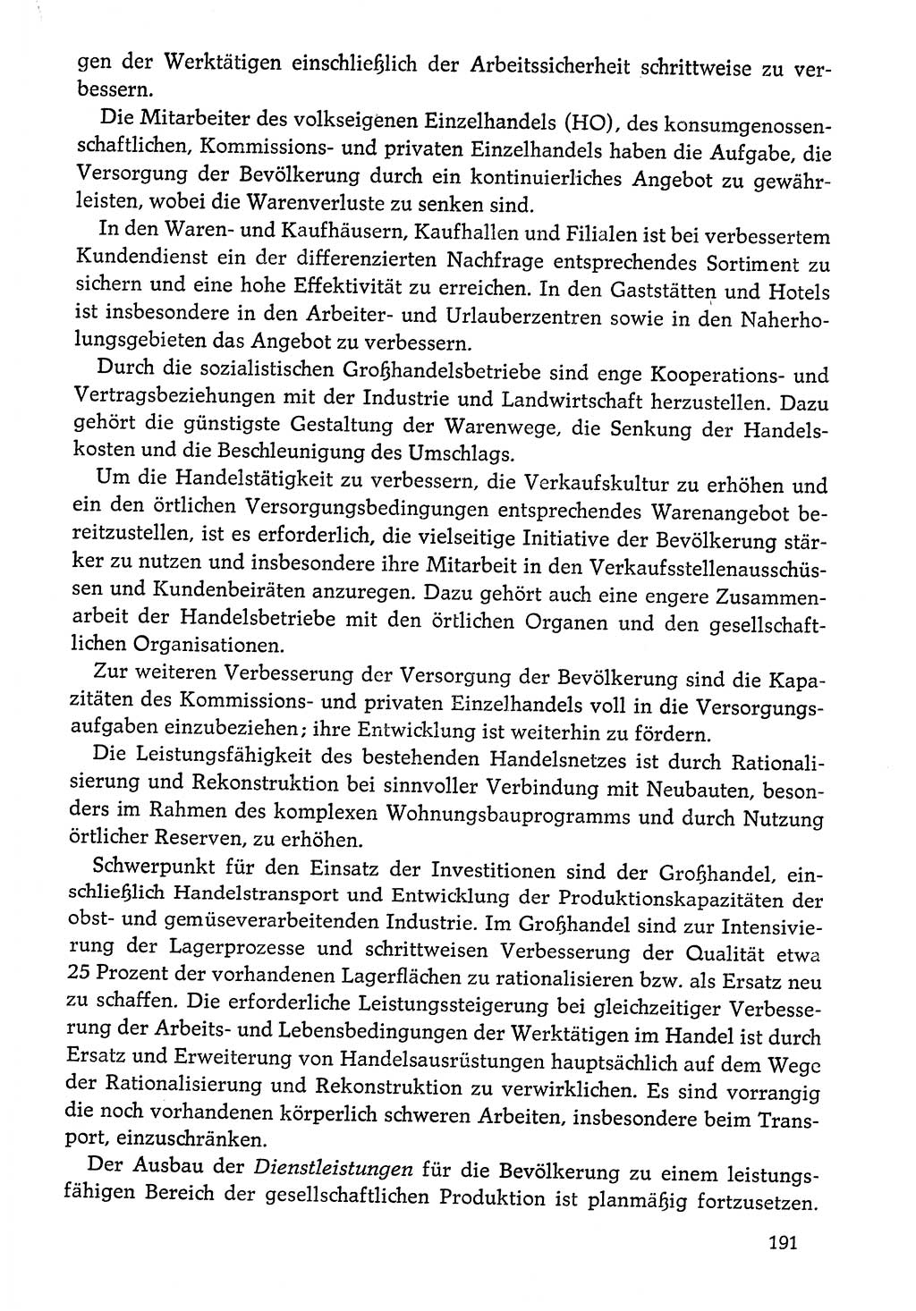 Dokumente der Sozialistischen Einheitspartei Deutschlands (SED) [Deutsche Demokratische Republik (DDR)] 1976-1977, Seite 191 (Dok. SED DDR 1976-1977, S. 191)