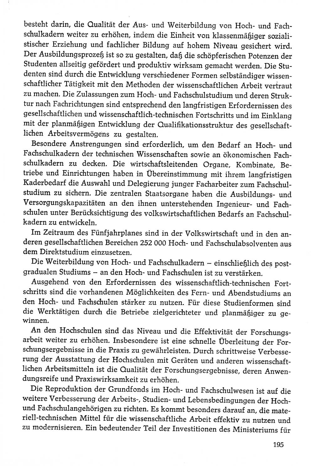 Dokumente der Sozialistischen Einheitspartei Deutschlands (SED) [Deutsche Demokratische Republik (DDR)] 1976-1977, Seite 195 (Dok. SED DDR 1976-1977, S. 195)
