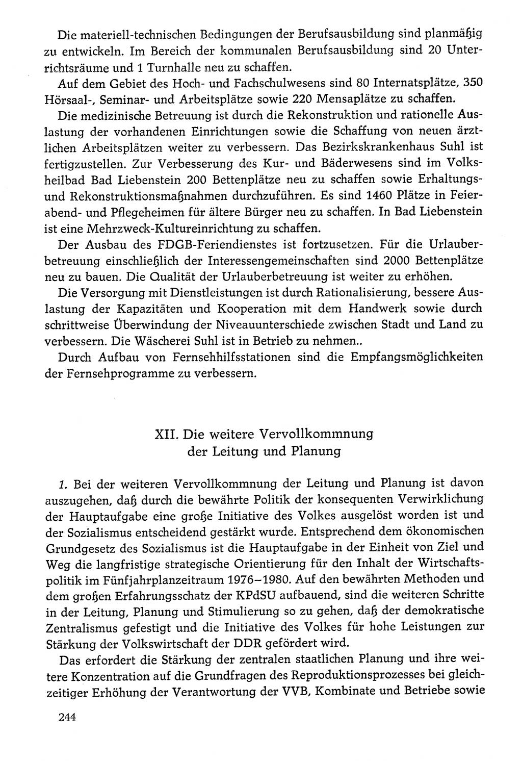Dokumente der Sozialistischen Einheitspartei Deutschlands (SED) [Deutsche Demokratische Republik (DDR)] 1976-1977, Seite 244 (Dok. SED DDR 1976-1977, S. 244)