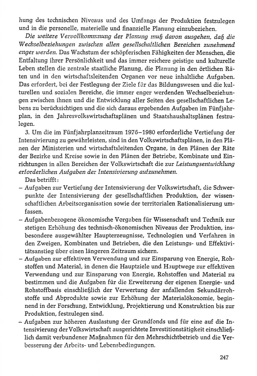 Dokumente der Sozialistischen Einheitspartei Deutschlands (SED) [Deutsche Demokratische Republik (DDR)] 1976-1977, Seite 247 (Dok. SED DDR 1976-1977, S. 247)