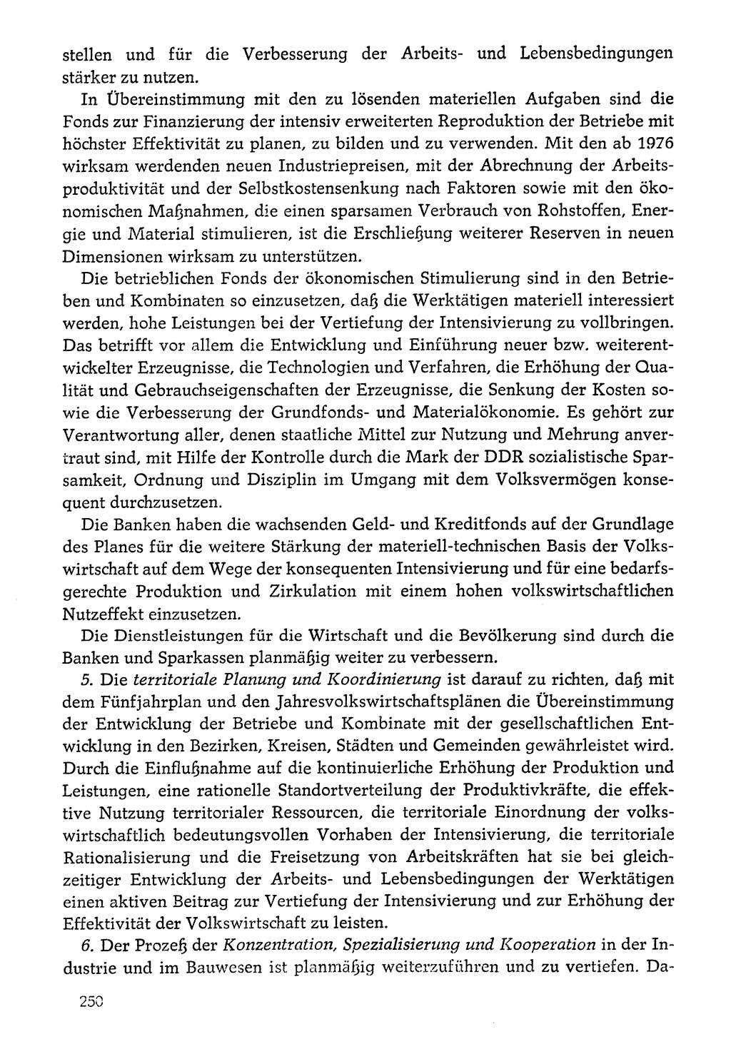 Dokumente der Sozialistischen Einheitspartei Deutschlands (SED) [Deutsche Demokratische Republik (DDR)] 1976-1977, Seite 250 (Dok. SED DDR 1976-1977, S. 250)