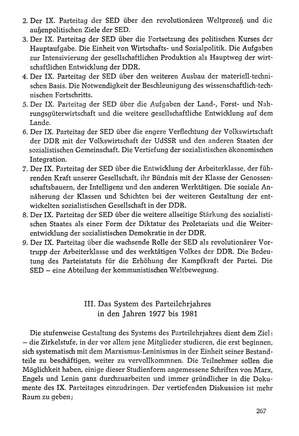 Dokumente der Sozialistischen Einheitspartei Deutschlands (SED) [Deutsche Demokratische Republik (DDR)] 1976-1977, Seite 267 (Dok. SED DDR 1976-1977, S. 267)