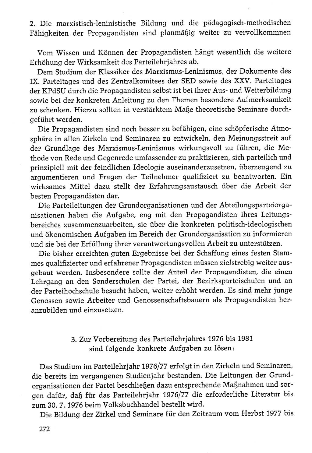 Dokumente der Sozialistischen Einheitspartei Deutschlands (SED) [Deutsche Demokratische Republik (DDR)] 1976-1977, Seite 272 (Dok. SED DDR 1976-1977, S. 272)