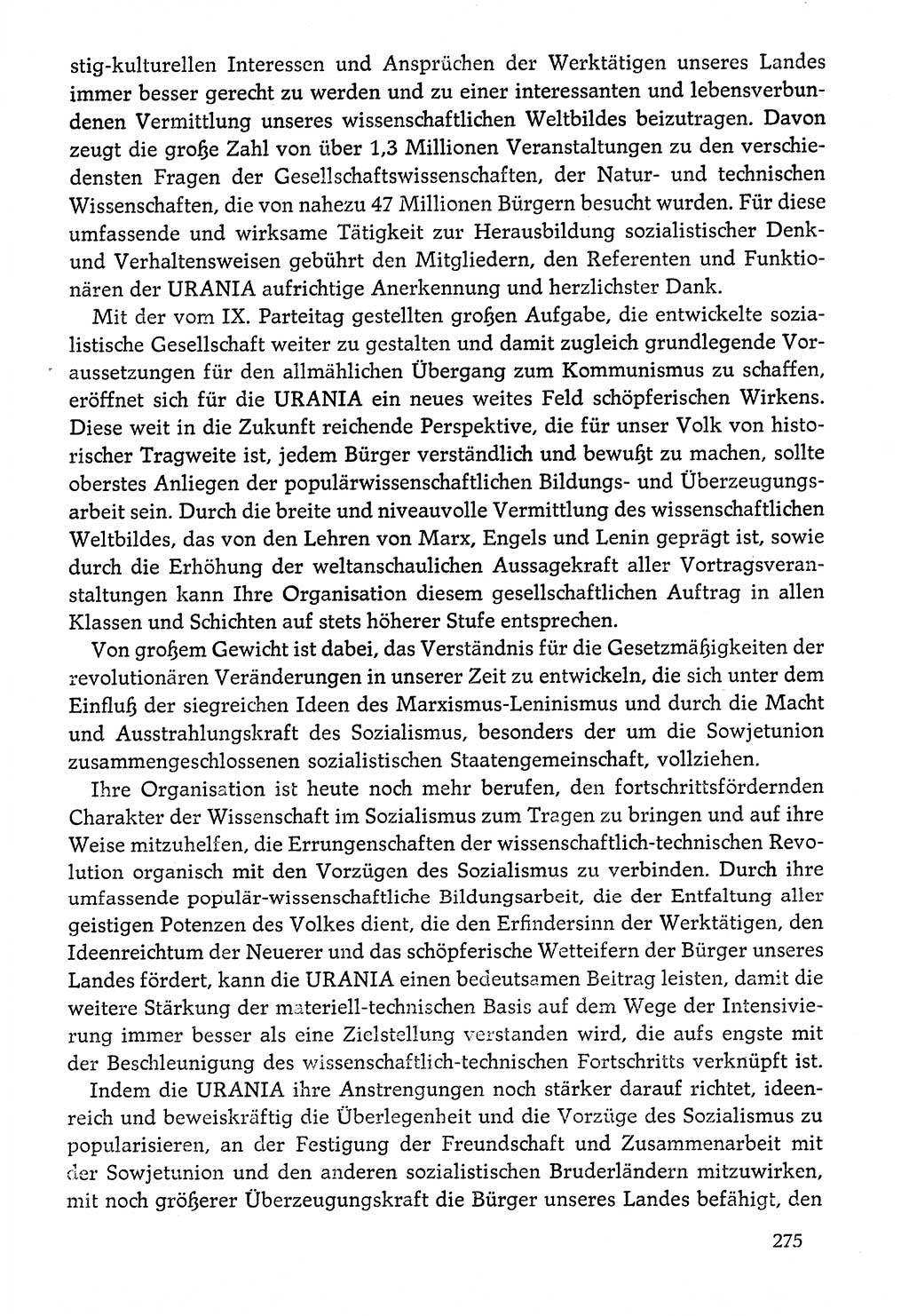 Dokumente der Sozialistischen Einheitspartei Deutschlands (SED) [Deutsche Demokratische Republik (DDR)] 1976-1977, Seite 275 (Dok. SED DDR 1976-1977, S. 275)